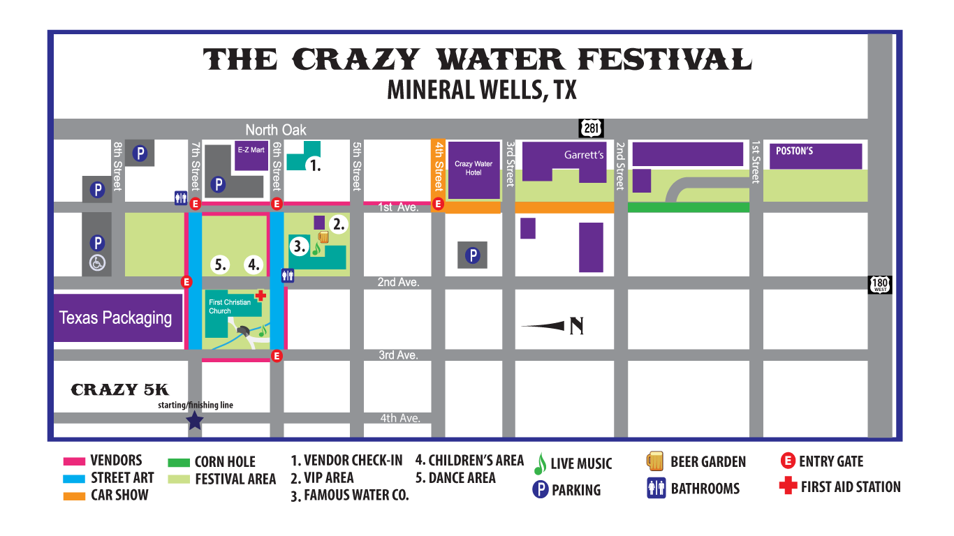 Crazy Water Festival Event Map